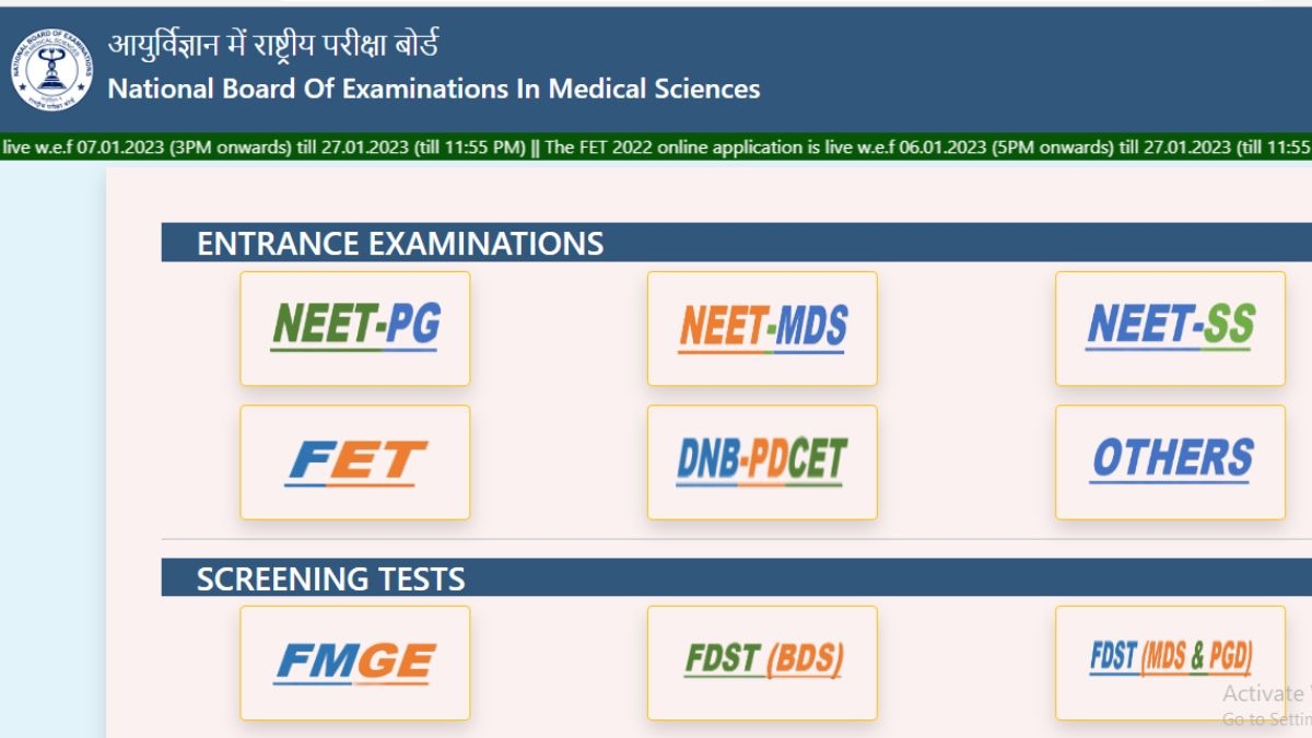 NEET PG Scorecard 2023 हुआ जारी, nbe.edu.in पर देखें कटऑफ NEET PG