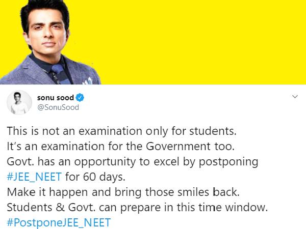 NEET 2020 And JEE Main 2020 Postpone 4th Tweet