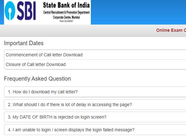 SBI CBO Admit Card 2020 Download: एसबीआई सीबीओ हॉल टिकेट 2020 जारी, 28 नवंबर को होगी परीक्षा SBI CBO Admit Card 2020 Download: एसबीआई सीबीओ हॉल टिकेट 2020 जारी, 28 नवंबर को होगी परीक्षा