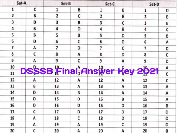 DSSSB Final Answer Key 2021 Download Link: डीएसएसएसबी फाइनल आंसर की 2021 डाउनलोड करें DSSSB Final Answer Key 2021 Download Link: डीएसएसएसबी फाइनल आंसर की 2021 डाउनलोड करें