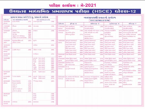 GSEB 10th 12th Date Sheet 2021 PDF Download: गुजरात बोर्ड 10वीं 12वीं टाइम टेबल 2021 पीडीएफ डाउनलोड GSEB 10th 12th Date Sheet 2021 PDF Download: गुजरात बोर्ड 10वीं 12वीं टाइम टेबल 2021 पीडीएफ डाउनलोड