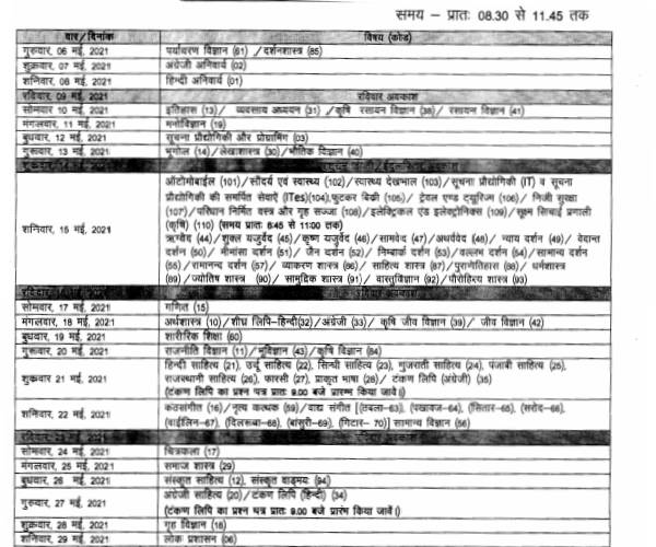 RBSE 12th Time Table 2021 PDF Download: राजस्थान बोर्ड 12वीं टाइम टेबल 2021 पीडीएफ डाउनलोड करें RBSE 12th Time Table 2021 PDF Download: राजस्थान बोर्ड 12वीं टाइम टेबल 2021 पीडीएफ डाउनलोड करें
