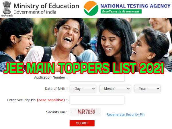 JEE Main Paper 2 Result 2021 State Wise Toppers List: जेईई टॉपर्स लिस्ट जारी, दो ने किया 100% स्कोर JEE Main Paper 2 Result 2021 State Wise Toppers List: जेईई टॉपर्स लिस्ट जारी, दो ने किया 100% स्कोर