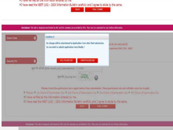 NEET 2021 Registration #Step10