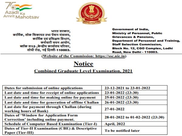 SSC CGL 2021-22 Notification एसएससी सीजी भर्ती नोटिफिकेशन जारी, आवेदन समेत पूरी डिटेल देखें SSC CGL 2021-22 Notification एसएससी सीजी भर्ती नोटिफिकेशन जारी, आवेदन समेत पूरी डिटेल देखें