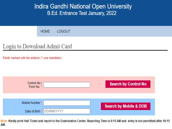 IGNOU बीएड बीएससी नर्सिंग एडमिट कार्ड 2022 डाउनलोड करें IGNOU बीएड बीएससी नर्सिंग एडमिट कार्ड 2022 डाउनलोड करें
