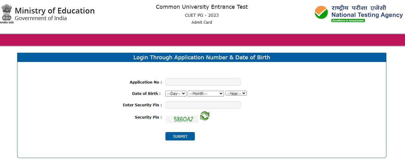 CUET PG Admit Card 2023 13 एवं14 जून की परीक्षा के लिए सीयूईटी पीजी